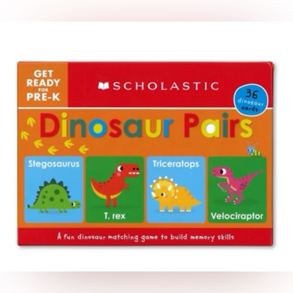 Scholastic Dinsosaur Pairs Flash Cards